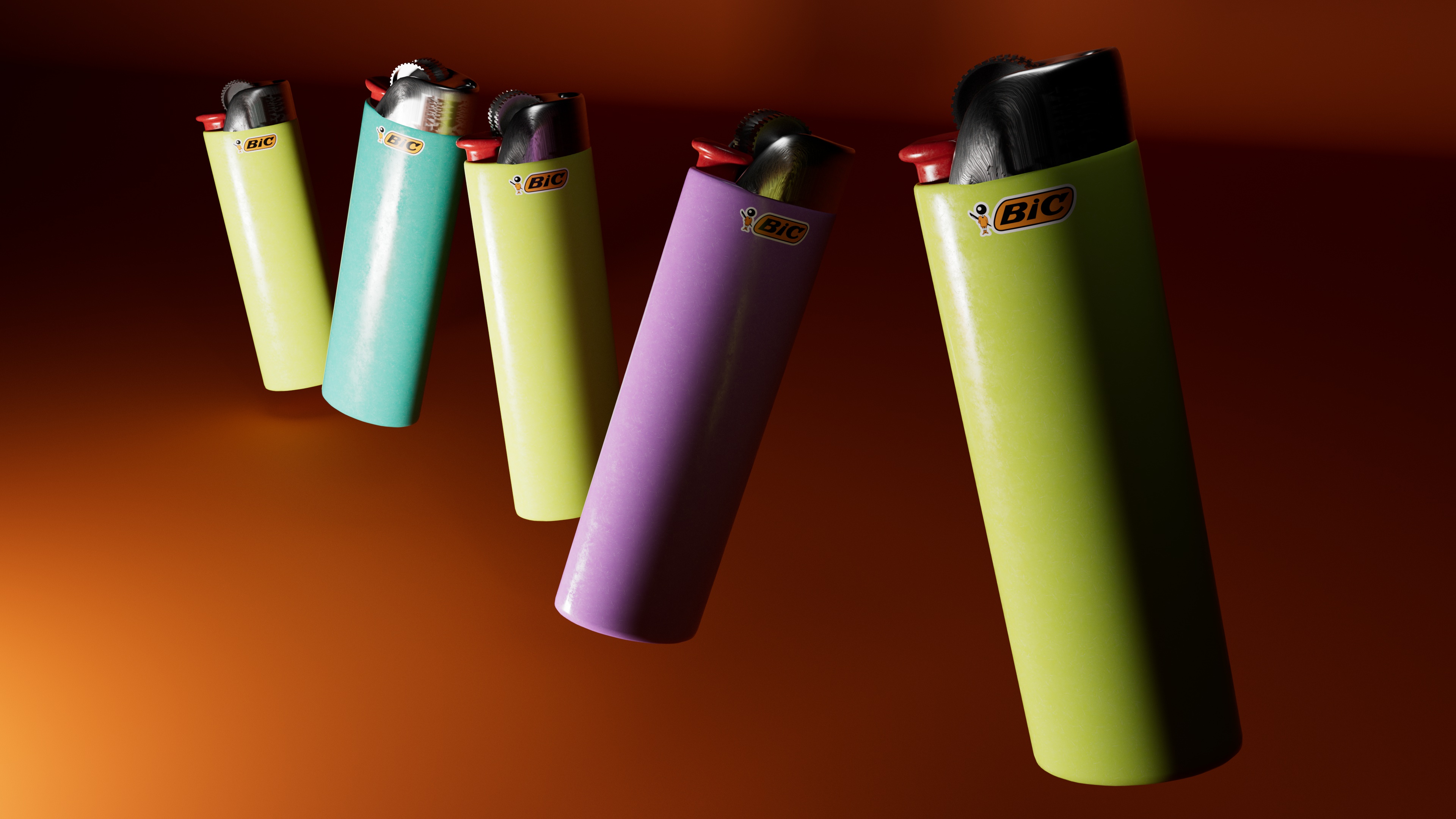 Bic lighter render 1