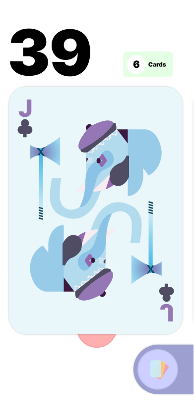 Single card view showing Jack of clubs
