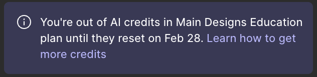 Out of credits